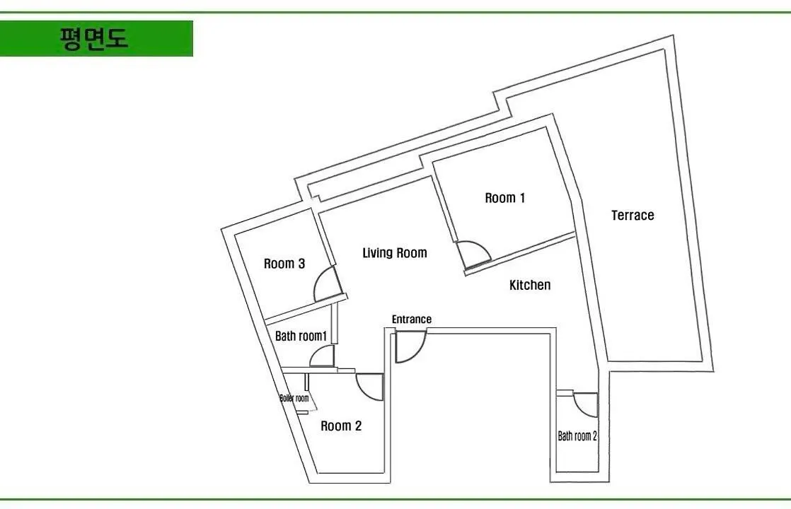 Greensol Stay#Cozy House #Seoul# Teras #3 Rooms# 2Bathrooms Apartment